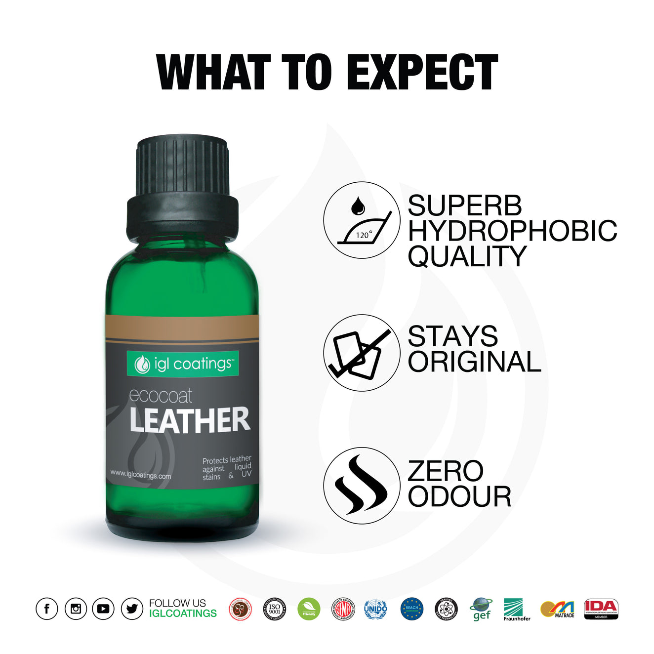 ecocoat Leather 皮革納米鍍膜IGL Coatings Hong Kong 可能係全香港最值得信賴的汽車美容品牌 I ECO Friendly Auto Detailing Products