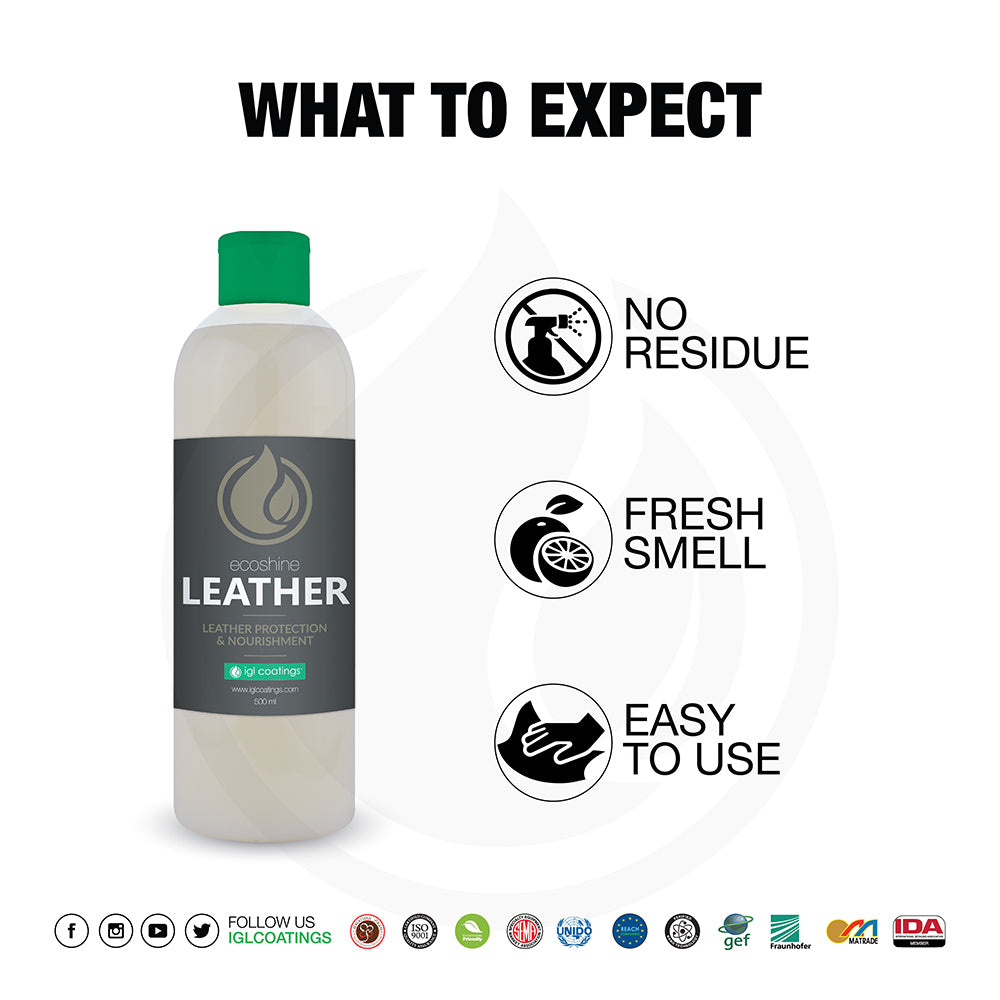 ecoshine Leather 皮革滋潤納米護理液IGL Coatings Hong Kong 可能係全香港最值得信賴的汽車美容品牌 I ECO Friendly Auto Detailing Products